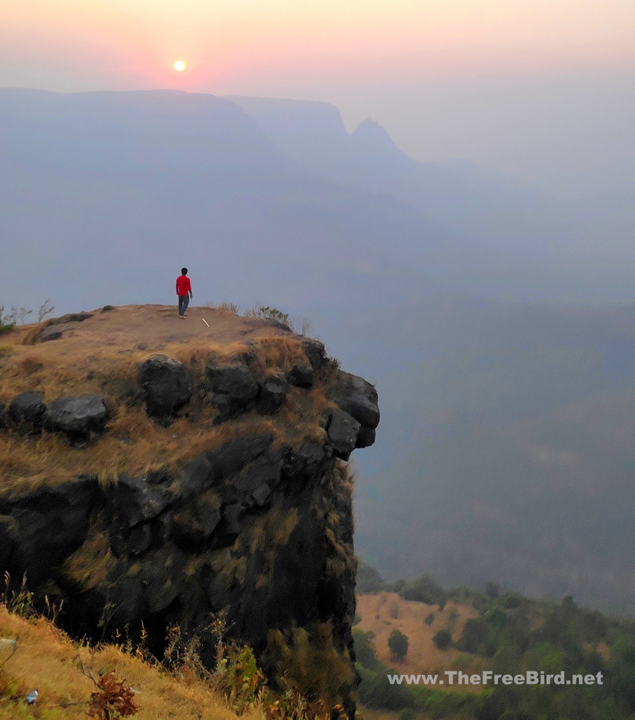 Sunset at Malang Point during Hashaychi Patti Trek to Matheran