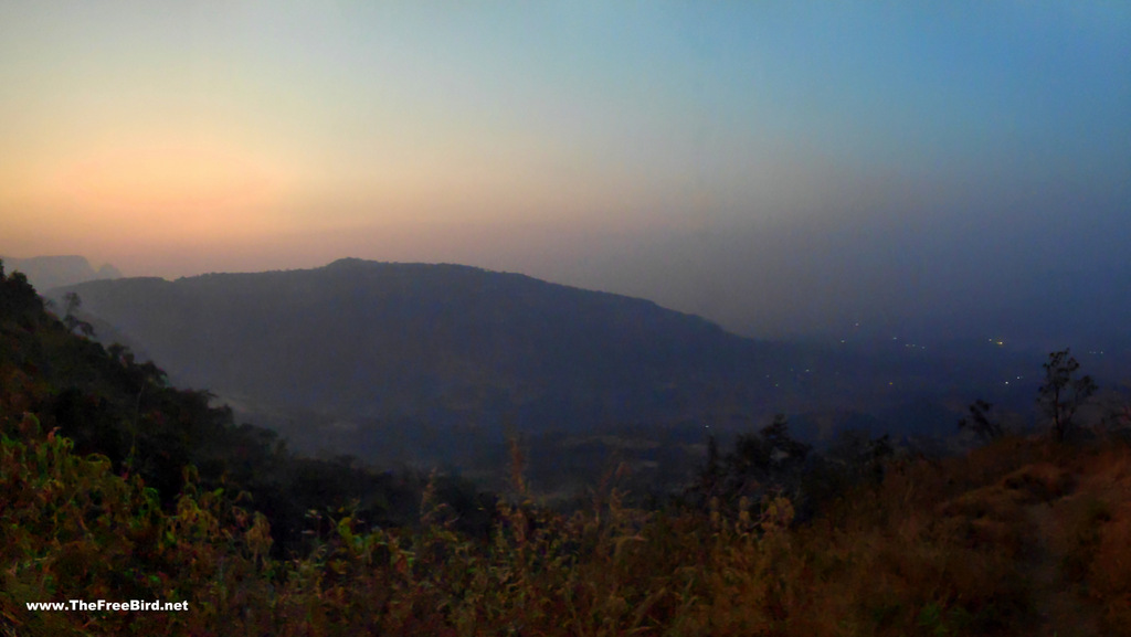 Evening hues after sunset from Sunset point Matheran via Dhodhani trek