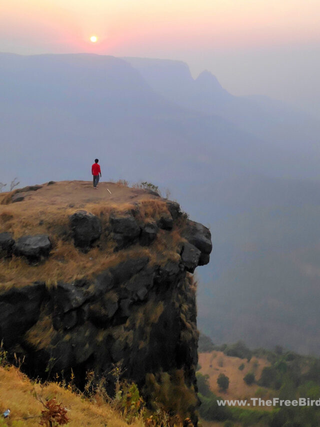 Sunset at Malang Point during Hashaychi Patti Trek to Matheran