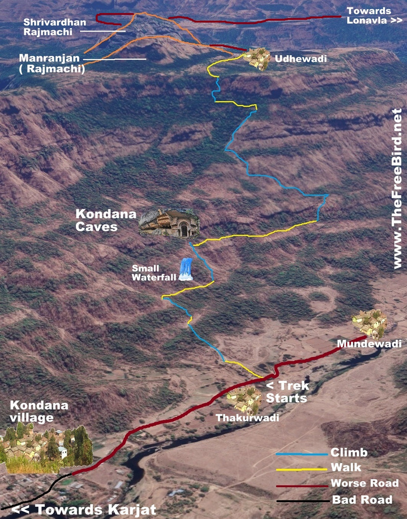 kondana rajmachi trek via karjat map gpx