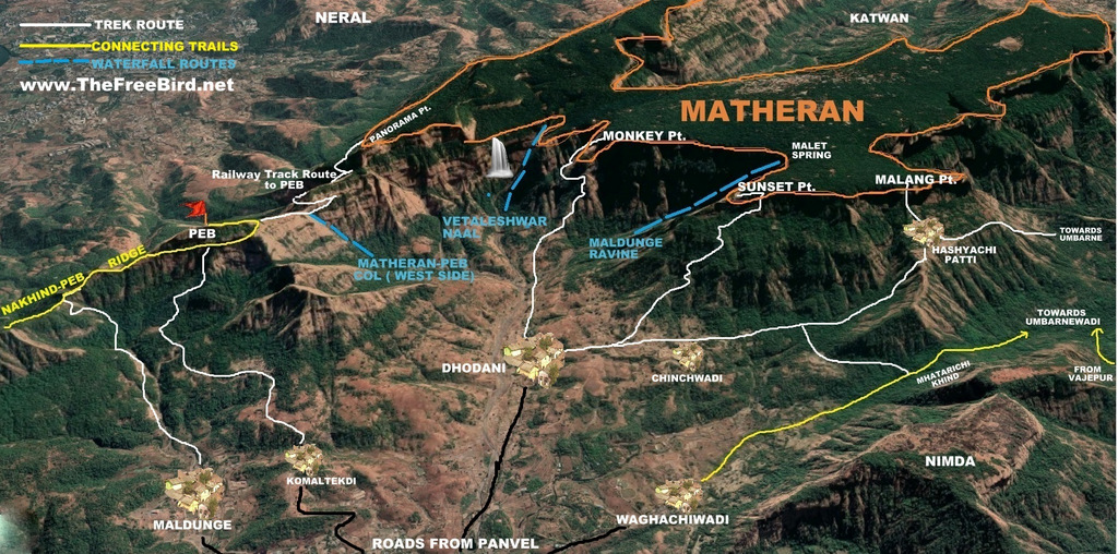 all Matheran trekking routes from Dhodani DODHANI PANVEL side