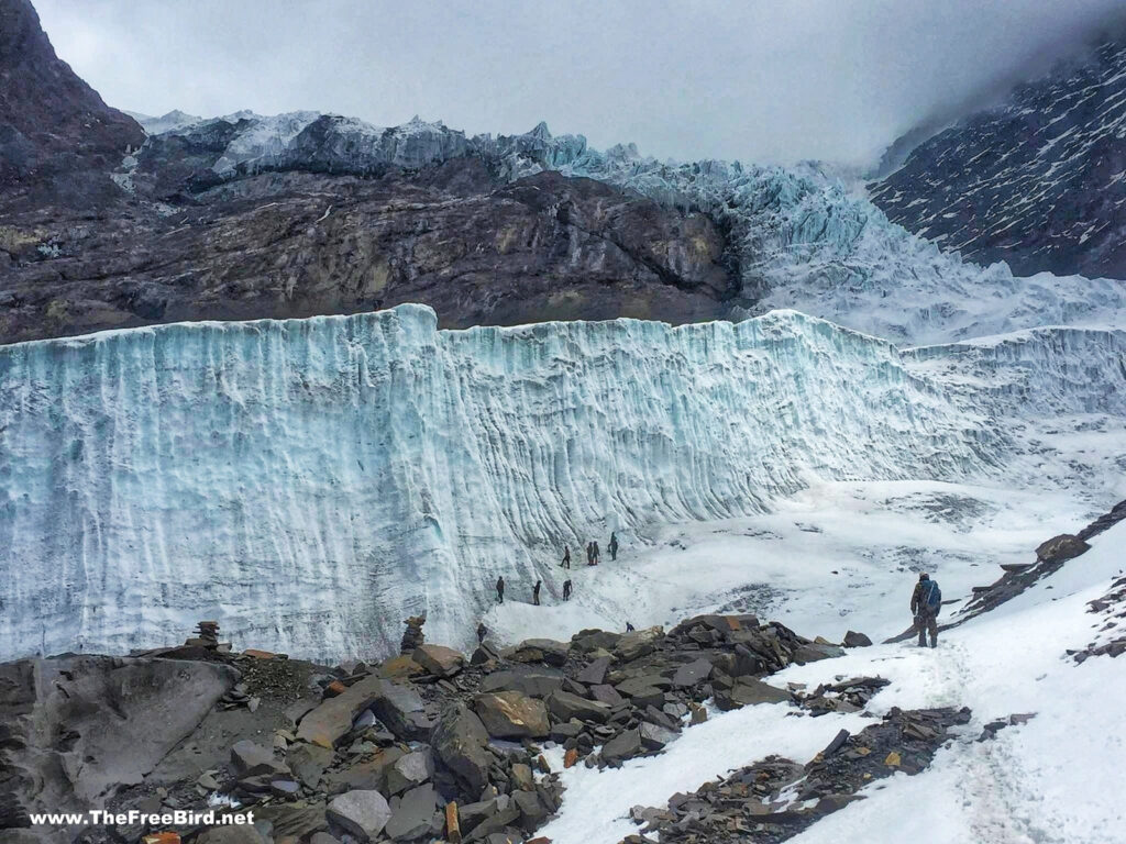  meerathang glacier during NIMAS basic mountaineering course BMC AMC arunachal