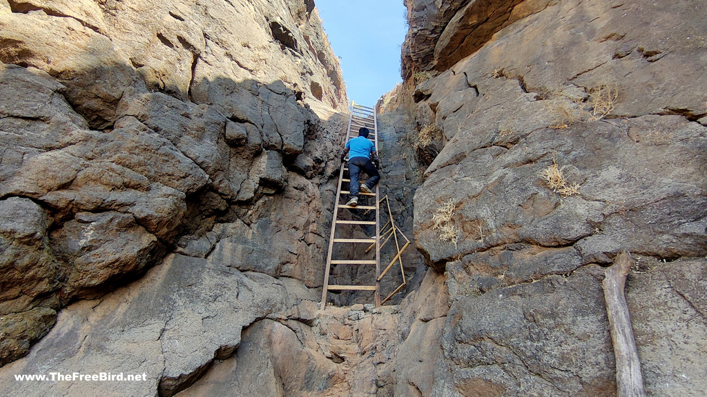ladder on pisarnath route to Matheran