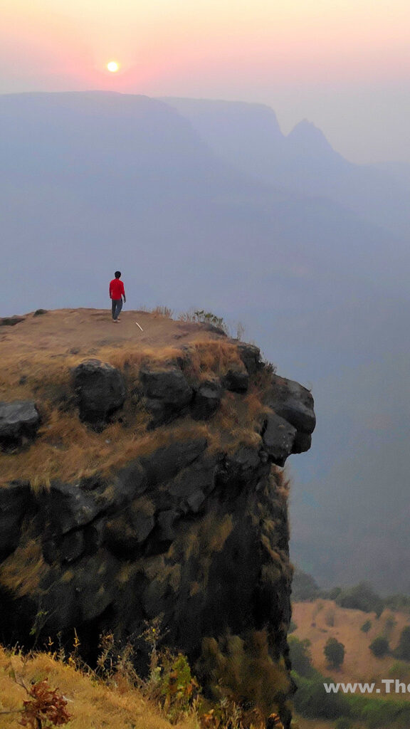 Sunset at Malang Point during Hashaychi Patti Trek to Matheran