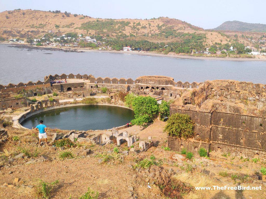 Fresh water circle lake at Murud Janjira fort