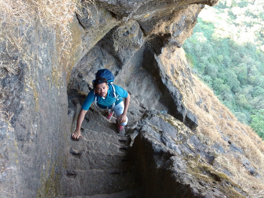 Vertical Stairs Hairhar Fort trek