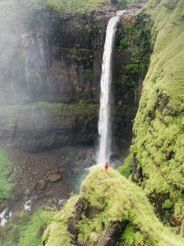 Mangaon Raigad Kumbhe waterfall web story- the viral video of Kumbhe waterfall dome secret route