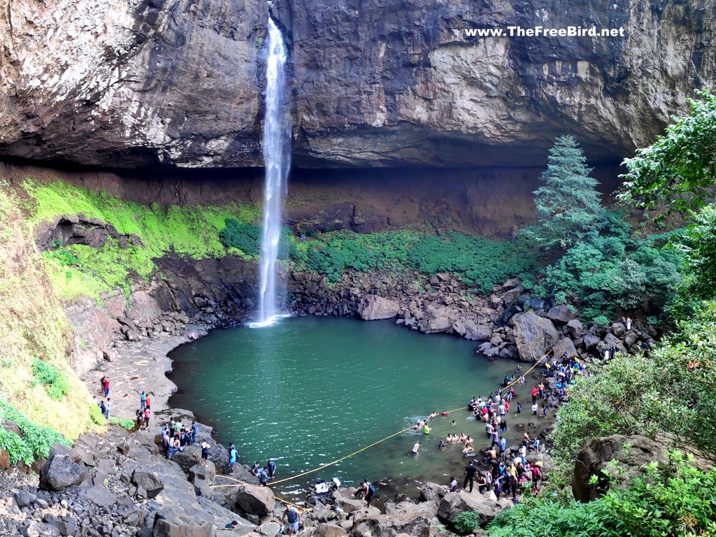 Devkund waterfall in october afternoon